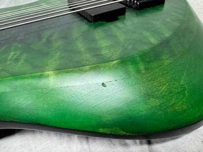 Deviant Guitars USA Custom Shop Truck Driver Shawn Signature Linchpin Baritone 7-string Guitar 2023 - Dark Verde Burst - *AS IS*