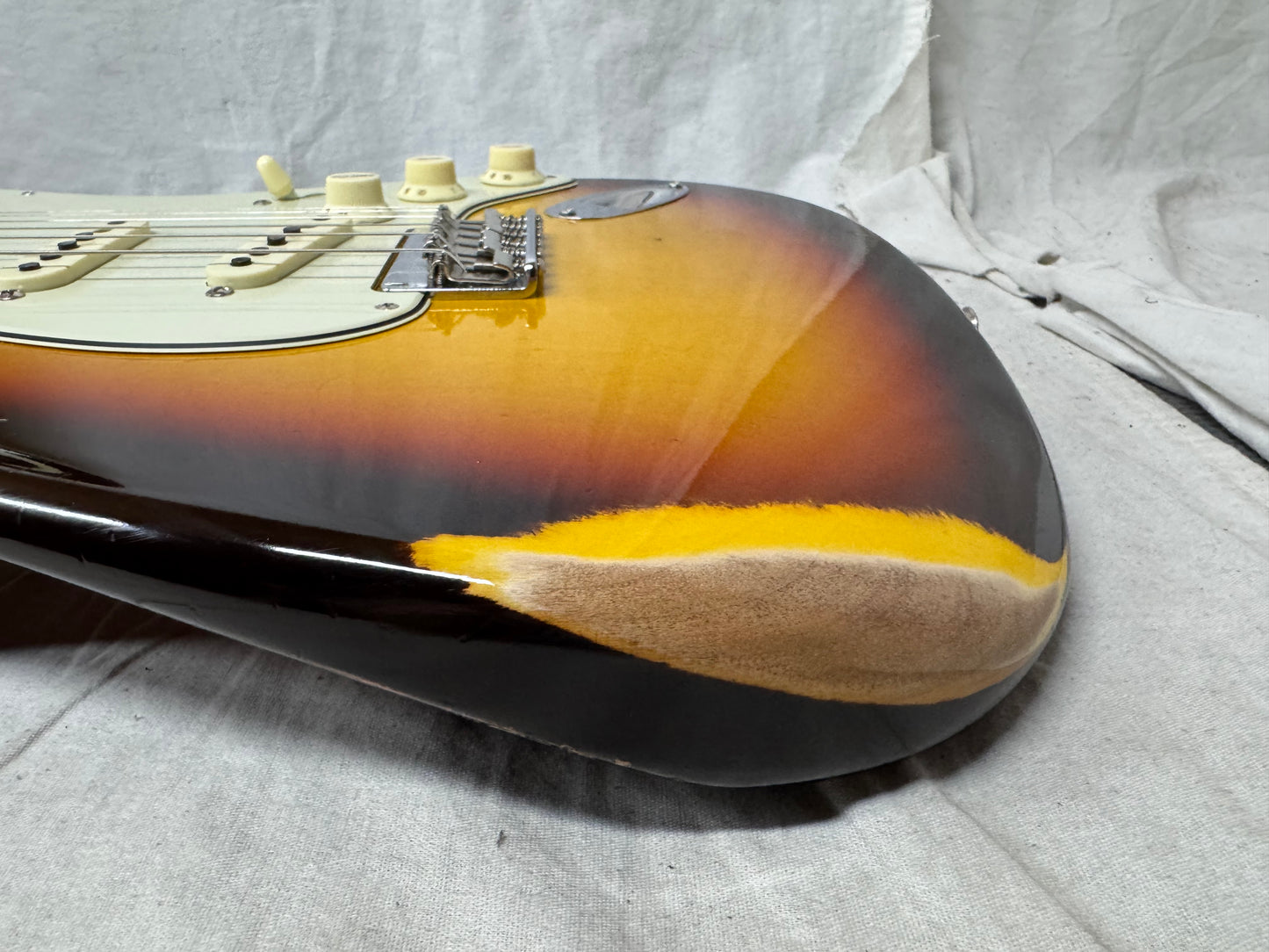 Fender USA Custom Shop S23 Limited Edition 1959 '59 Stratocaster HT Hardtail Guitar with COA + Case 2023 - Chocolate 3-Color Sunburst / Rosewood fingerboard - Relic'd