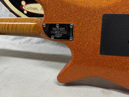 Ernie Ball Music Man BFR Ball Family Reserve Albert Lee HH Tremolo Signature Model Guitar with COA + Case 2018 - Orange Crush Sparkle