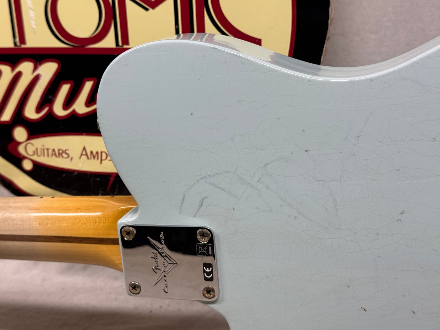 Fender USA Custom Shop 1959 '59 Telecaster Journeyman Guitar with COA + Case 2024 - Aged Sonic Blue / Maple neck