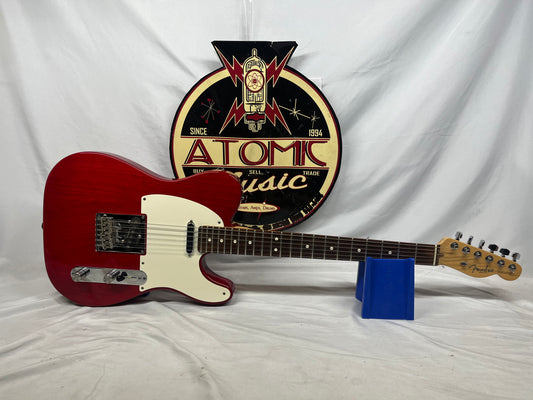 Fender American Standard Telecaster Tele Crimson Red Electric Guitar - Pickups have been Replaced with Seymour Duncan APTL-1/APTR-1