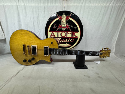 ESP USA Eclipse Singlecut Guitar with COA + Case 2019 - See-Thru Vintage Yellow / Red back