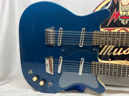 Danelectro Doubleneck 6/12 6-String and 12-String Electric Guitar with Hard Case