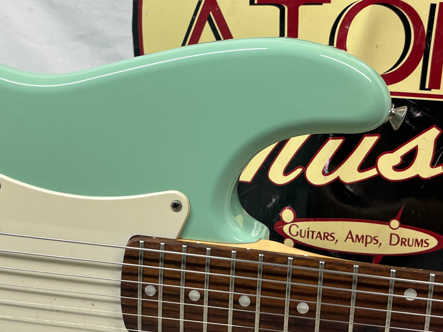 Squier Tom DeLonge Signature Stratocaster Strat Electric Guitar - Surfboard Green