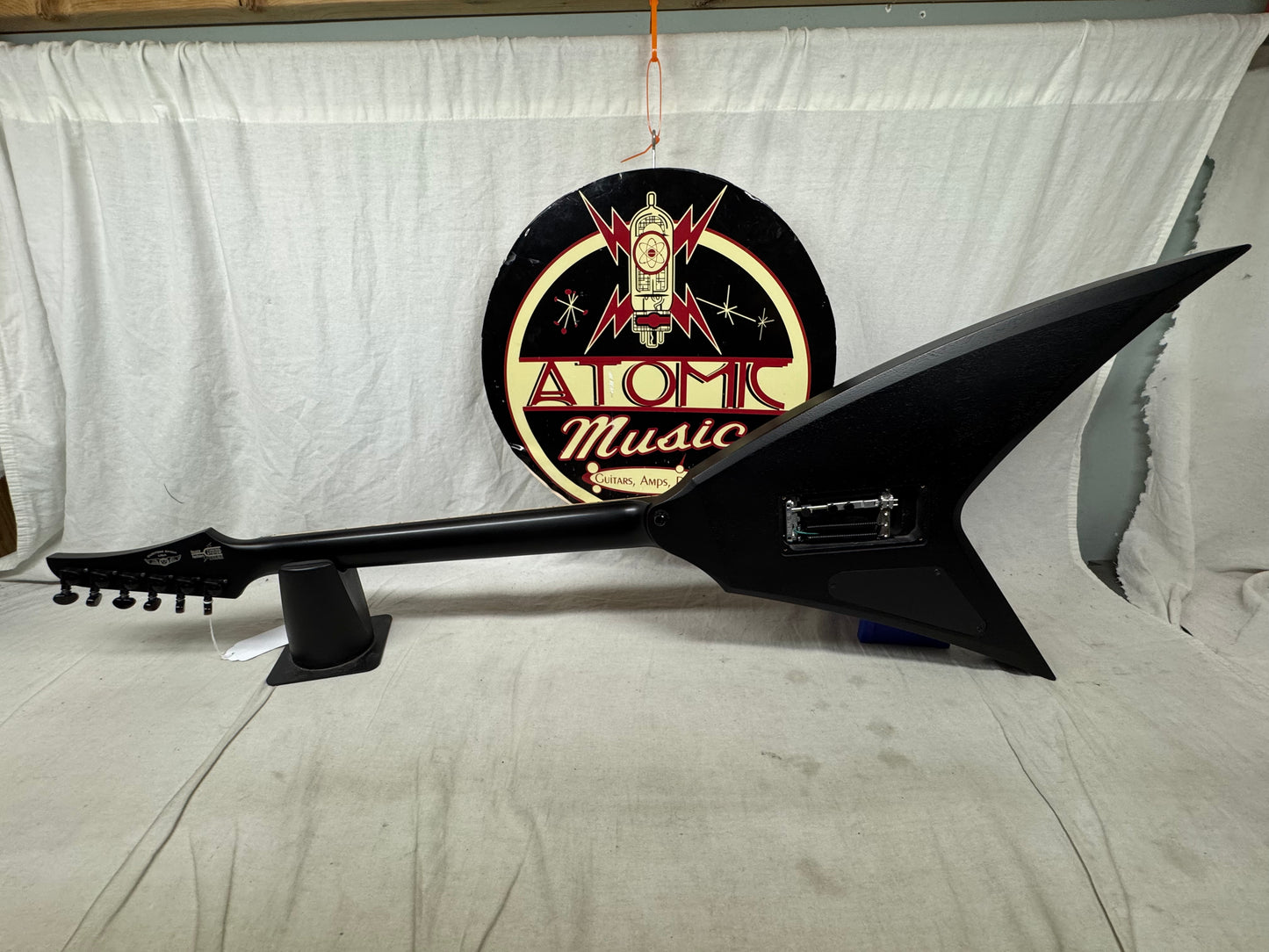 Washburn USA Custom Shop Vindicator Flying V Guitar with Case - Black