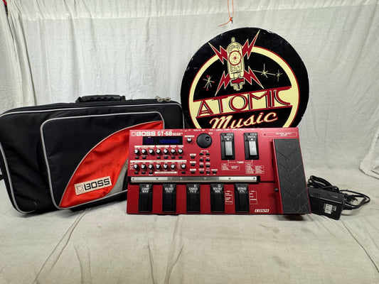 Boss GT-6B gt6b Bass Multi-Effects Processor Preamp Pedal with Power Supply + Soft Case