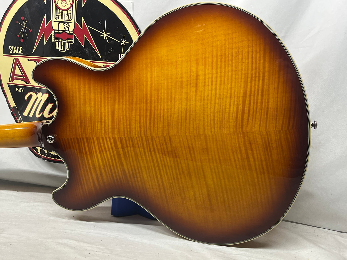 D'Angelico DAPDCDITBNS Premier DC Semi-Hollow Body Electric Guitar - Dark Iced Tea Burst