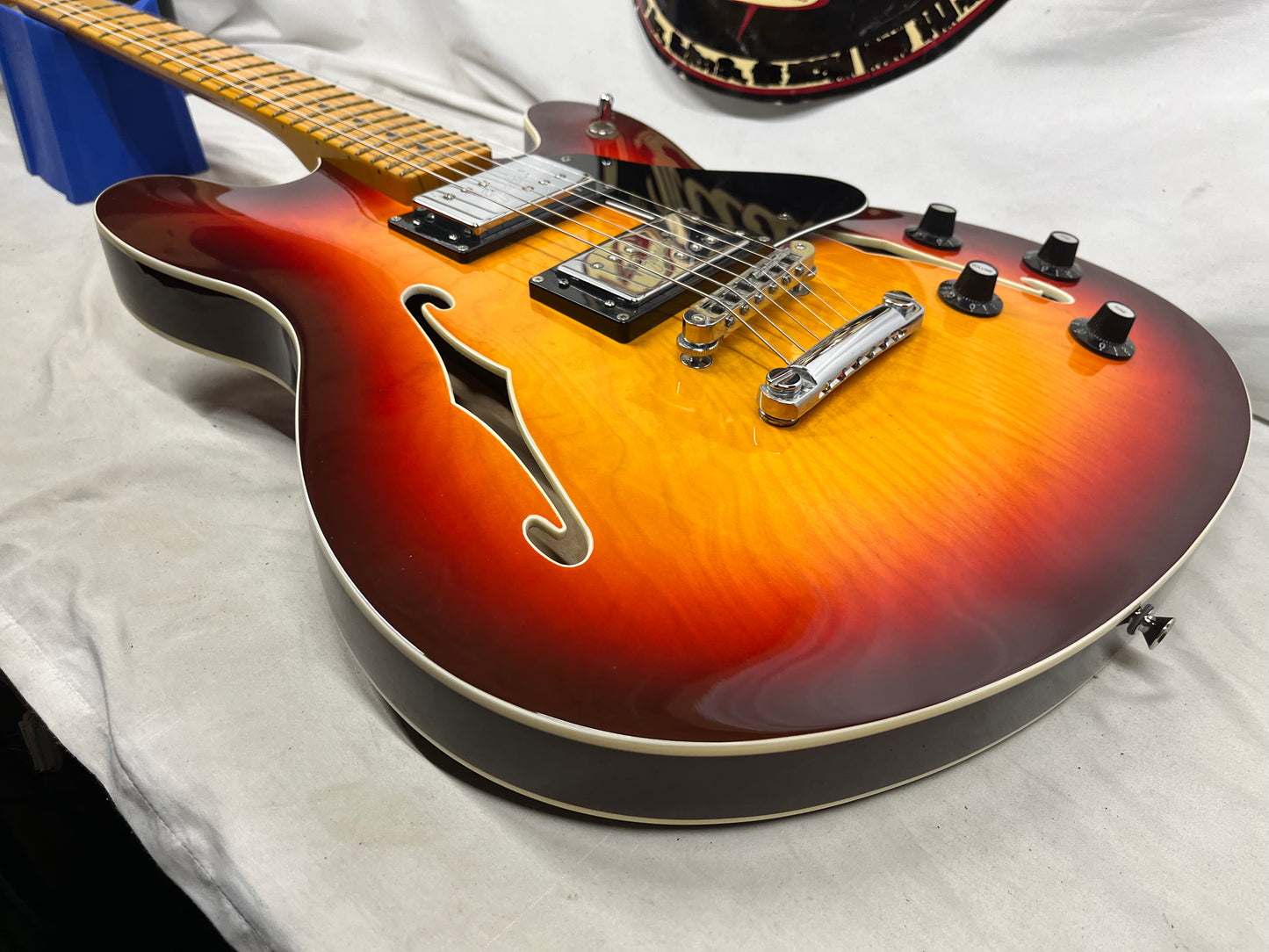 Fender Starcaster Semi-Hollow Body Electric Guitar - Aged Cherry Burst with Gig Bag