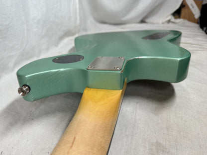 Maghini Guitars Skylark Baritone Guitar with COA + Gator Case 2023 - Lightly Aged Jade Metallic