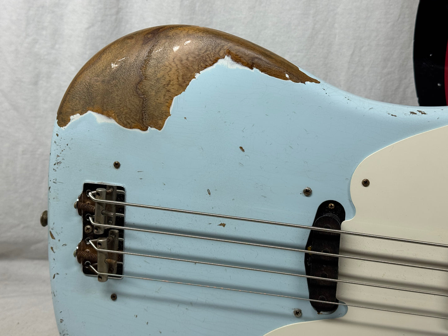 Fender USA Custom Shop '55 1955 Precision Bass Relic 4-string P-Bass with COA + Case 2020 - Sonic Blue / Roasted Maple neck