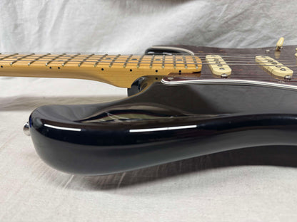 Fender American Professional Stratocaster HSS (modified to SSS) Shawbucker Guitar with Case 2016 - Black / Maple neck