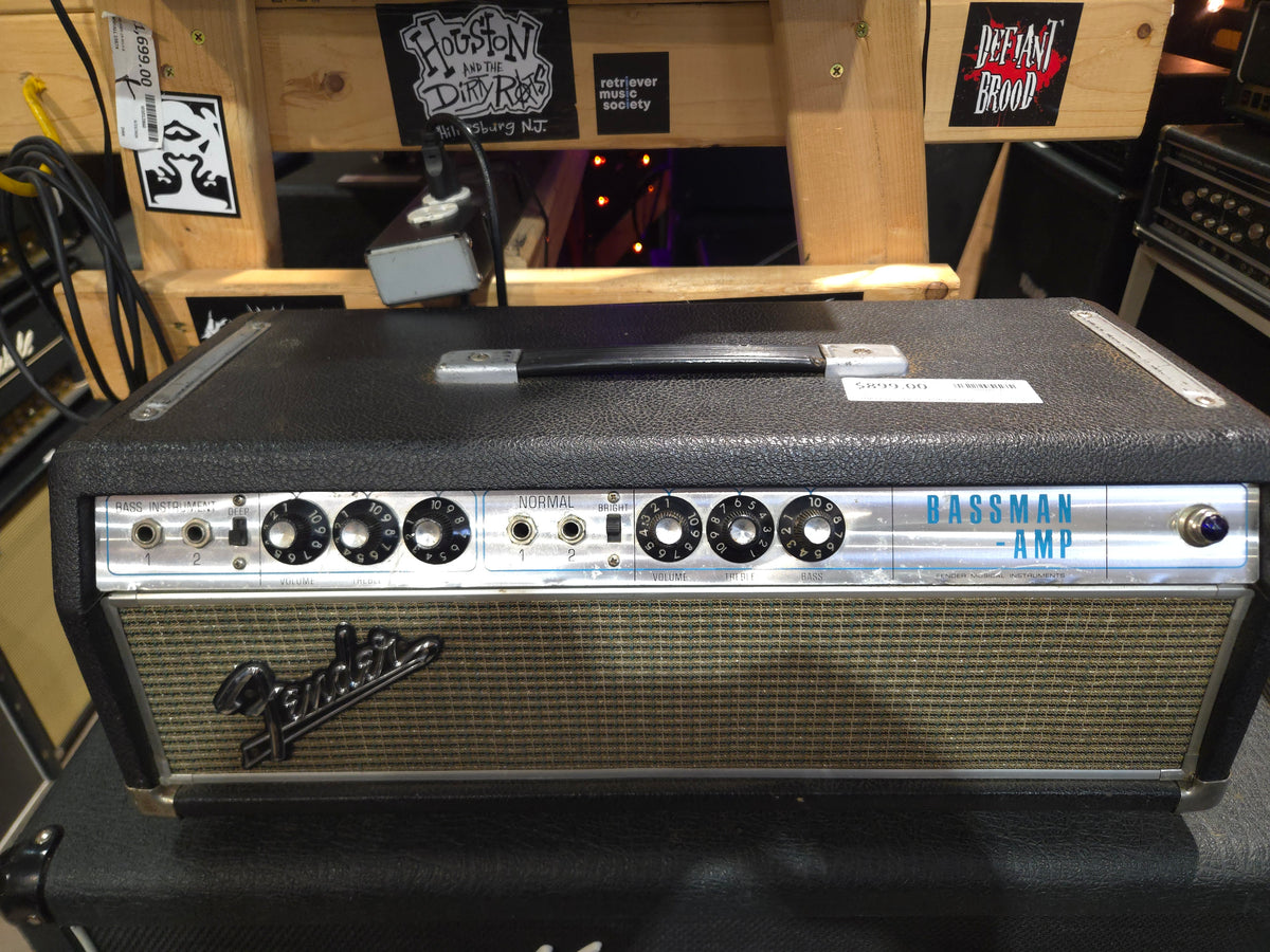 Fender Bassman "Drip Edge" 2-Channel 50-Watt Guitar Amp Head 1968 - 1969 - Silverface - Local Pickup Only