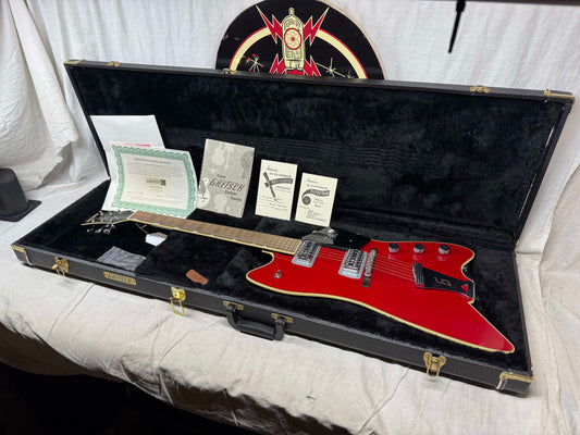 Gretsch G6199 Billy-Bo Jupiter Thunderbird Guitar with COA + Case - MIJ Made In Japan - Red