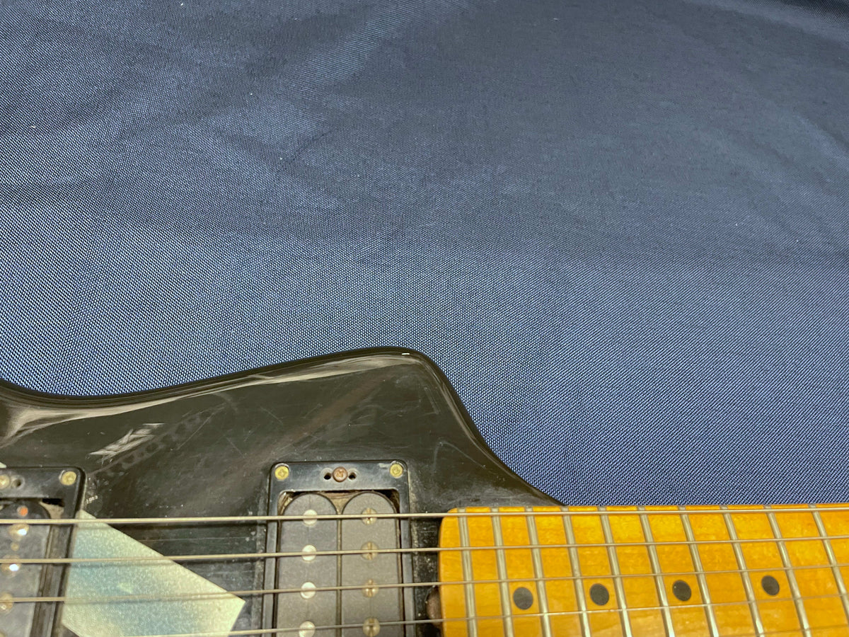 Kramer USA Voyager Series Guitar - modified! 1980s - Black with Lightning Bolt