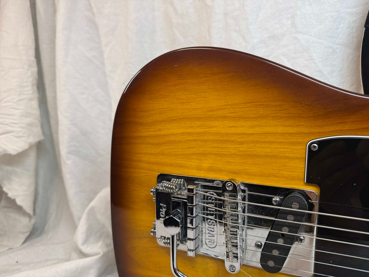 Fender 2016 Limited Edition American Standard Telecaster Figured Neck Guitar with Case 2015 - Cognac Burst / Rosewood fingerboard