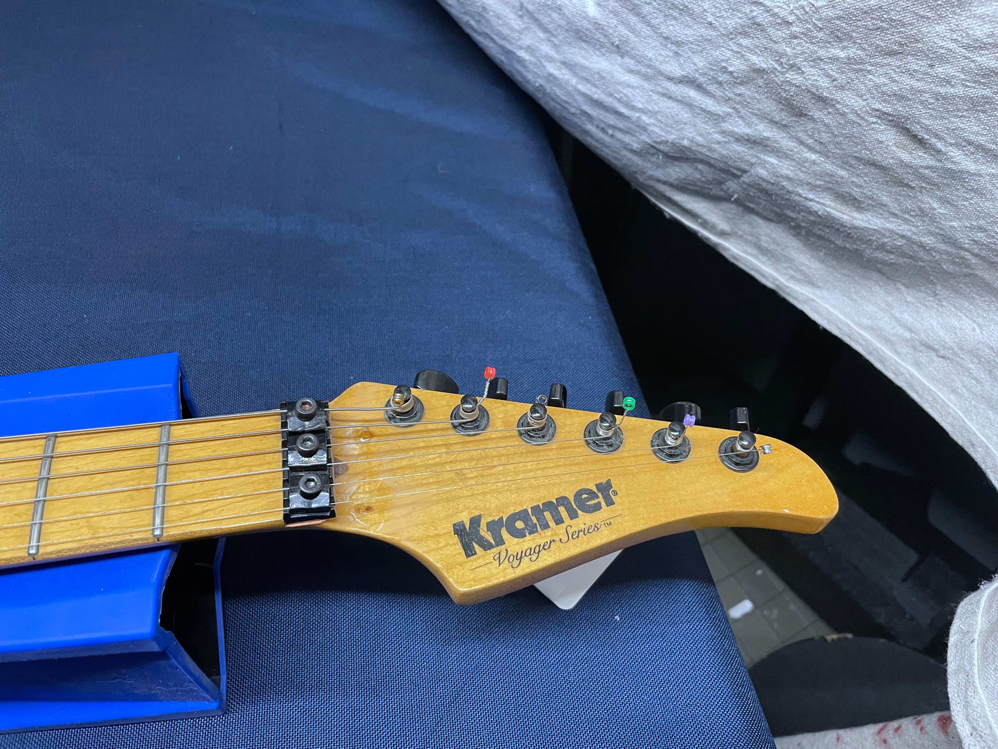 Kramer USA Voyager Series Guitar - modified! 1980s - Black with Lightning Bolt