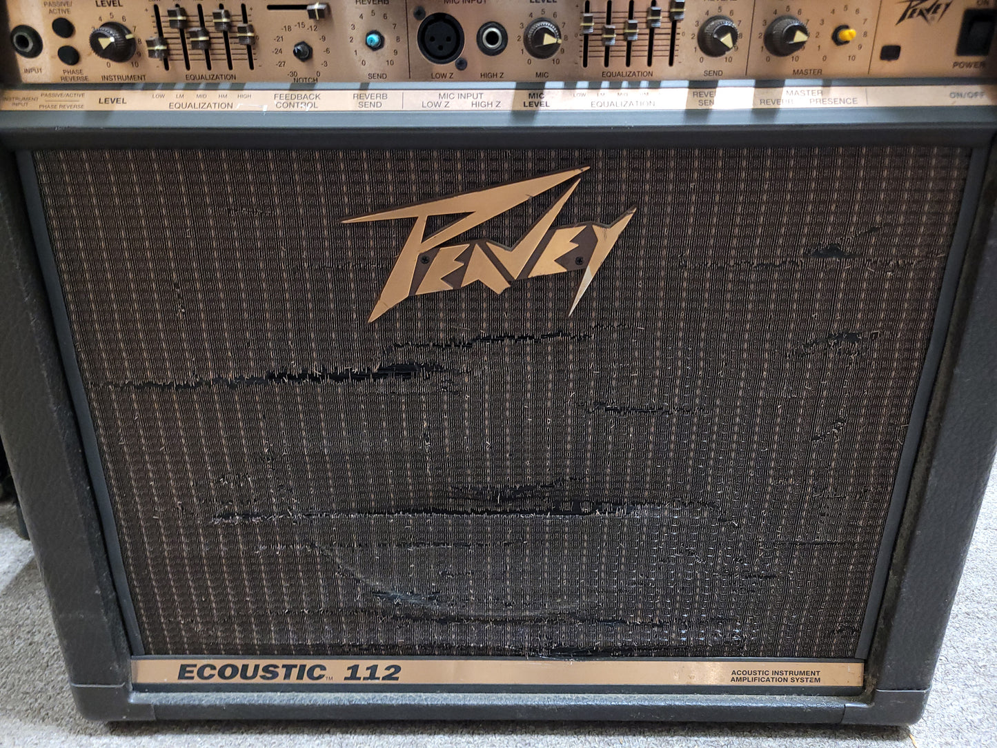 Peavey Ecoustic 112 100-Watt 1x12" Acoustic Instrument Amplification System 1990s - Brown - Local Pickup Only