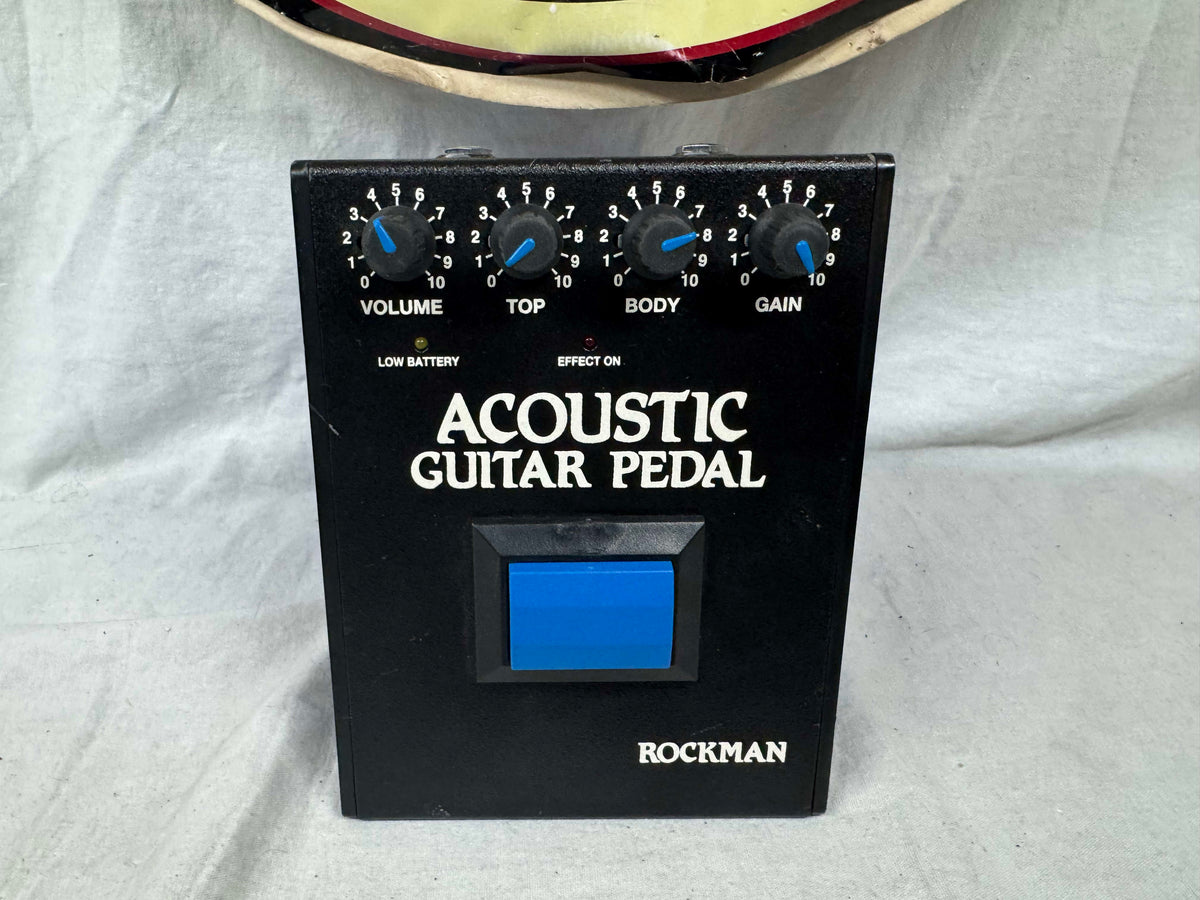 Rockman SR&D Tom Scholz Acoustic Guitar Pedal (blue button) - missing 1 battery cover