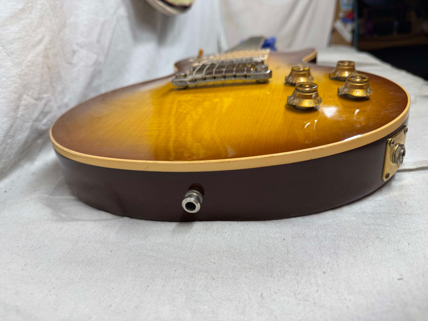 Gibson USA Custom Shop LPR8PVOITNH1 LPR8 '58 1958 Les Paul Plaintop VOS Reissue R8 Guitar with Case 2007 - Iced Tea Burst