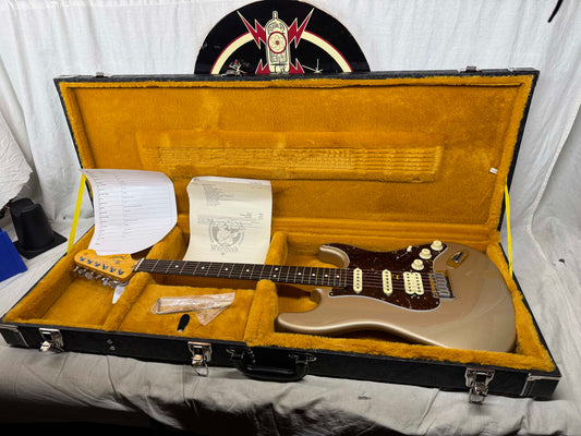 Parts Warmoth Alder body + 2022 Fender American Professional II neck Stratocaster Guitar with Case - Fire Mist Gold