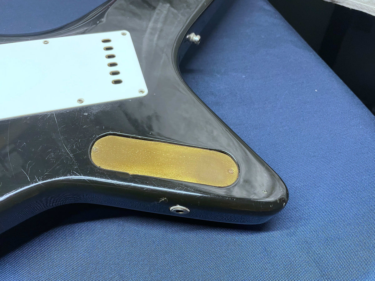 Kramer USA Voyager Series Guitar - modified! 1980s - Black with Lightning Bolt