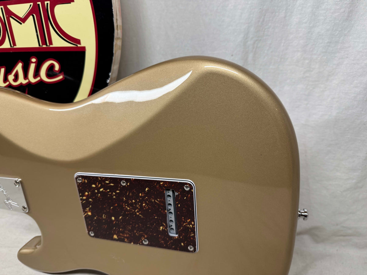 Parts Warmoth Alder body + 2022 Fender American Professional II neck Stratocaster Guitar with Case - Fire Mist Gold
