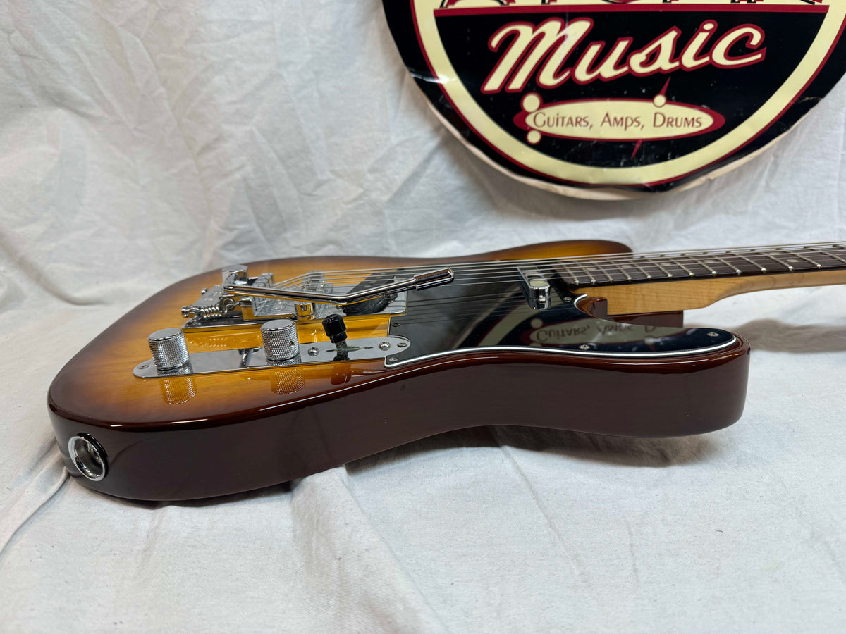 Fender 2016 Limited Edition American Standard Telecaster Figured Neck Guitar with Case 2015 - Cognac Burst / Rosewood fingerboard
