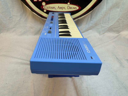 Casio PT-1 PT1 Mini Synthesizer with Box - MIJ Made In Japan - Rare Light Blue Color!