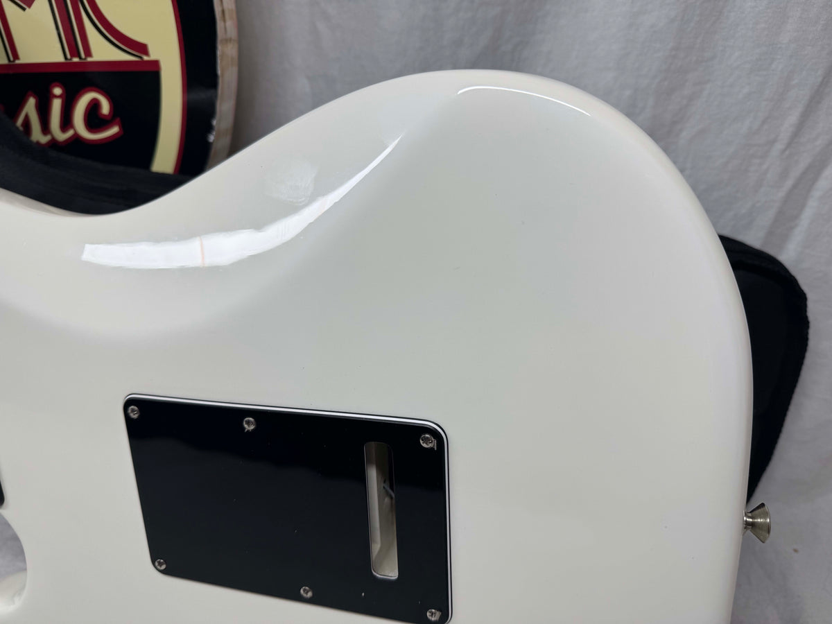 Fender American Performer Stratocaster Guitar with Rexylab Ultimate Strat upgrades/mods + Case 2023 - Arctic White / Rosewood fingerboard