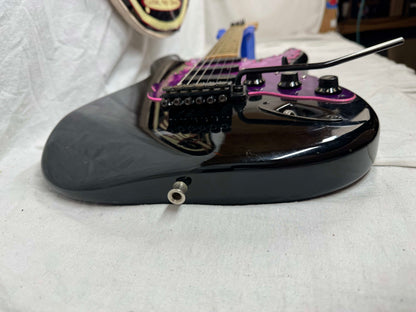 Squier by Fender MIJ Made In Japan Stratocaster Guitar with Floyd Rose + EMGs Upgrades + Case 1985 - 1986 - Black / Maple neck