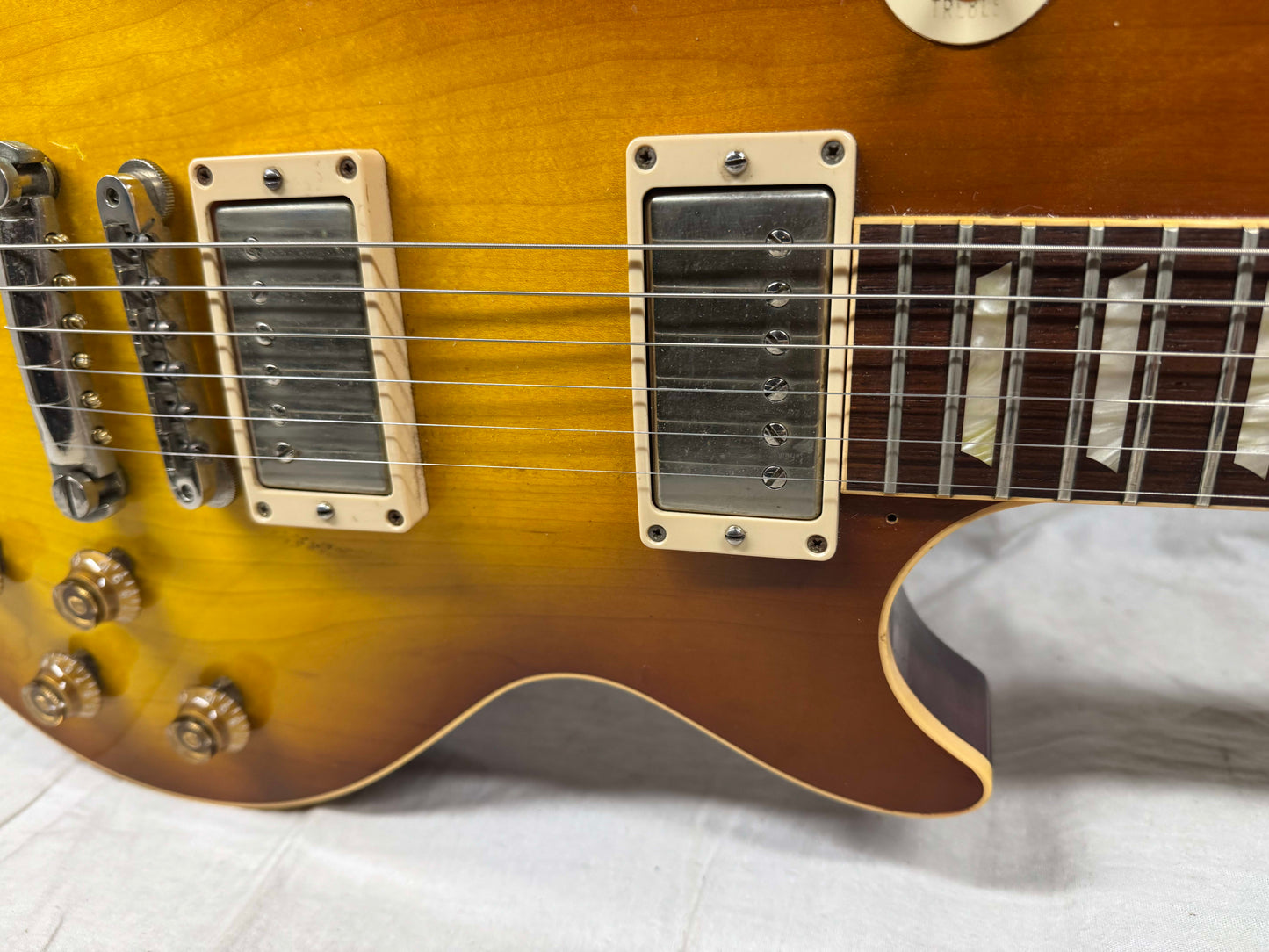 Gibson USA Custom Shop LPR8PVOITNH1 LPR8 '58 1958 Les Paul Plaintop VOS Reissue R8 Guitar with Case 2007 - Iced Tea Burst