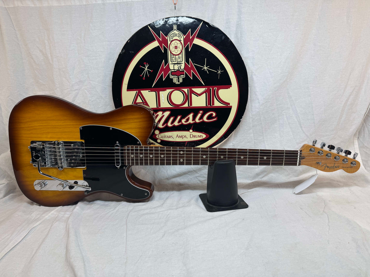 Fender 2016 Limited Edition American Standard Telecaster Figured Neck Guitar with Case 2015 - Cognac Burst / Rosewood fingerboard
