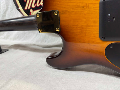 Warmoth S-style HSS Guitar with Lace Sensor Hot Gold Pickups by Houston Electric Guitar Jerry DeLue
