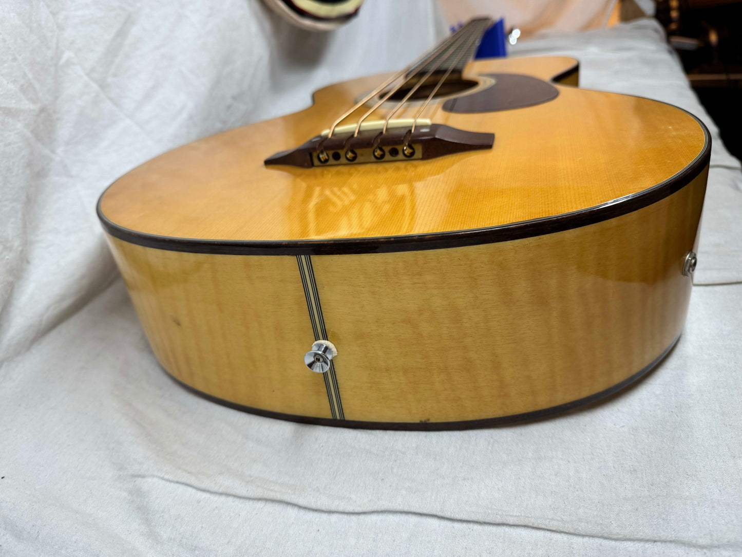 Sigma Guitars STB-ME Acoustic-Electric Bass with Case - MIK Made In Korea 1992 - Natural