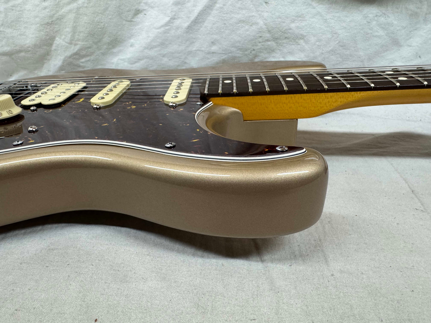 Parts Warmoth Alder body + 2022 Fender American Professional II neck Stratocaster Guitar with Case - Fire Mist Gold