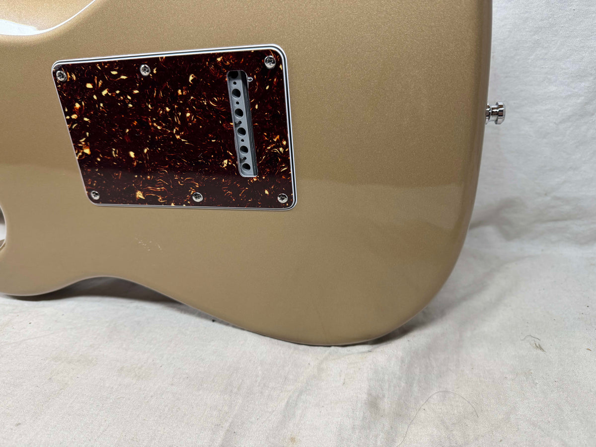 Parts Warmoth Alder body + 2022 Fender American Professional II neck Stratocaster Guitar with Case - Fire Mist Gold