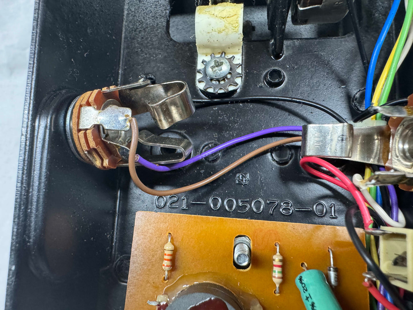 Dunlop GCB-95 gcb95 Cry Baby crybaby Wah Pedal - brown PCB  1980s - - missing rubber tread topper