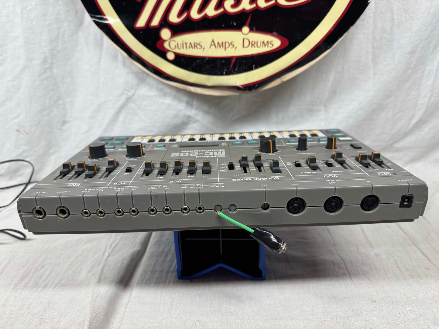 Roland MC-202 mc202 MicroComposer micro composer Monophonic Analog Synthesizer / Sequencer Module with Filter CV mod + power supply mod - with Boss Power Supply 1983