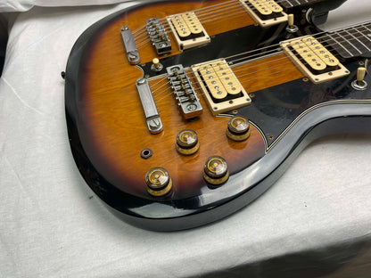 Ibanez Studio Series ST1200 Studio Twin 6/12 Double Neck doubleneck Guitar with Case MIJ Made In Japan 1978 - Brown Sunburst