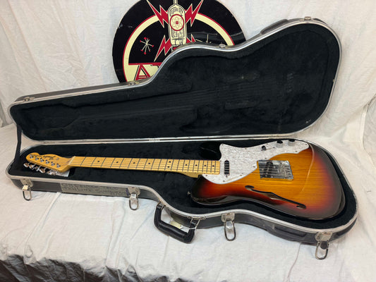 Fender Classic Series '69 Telecaster Thinline Guitar with Case 2009 - 3-Color Sunburst / Maple neck