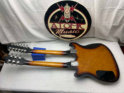 Ibanez Studio Series ST1200 Studio Twin 6/12 Double Neck doubleneck Guitar with Case MIJ Made In Japan 1978 - Brown Sunburst