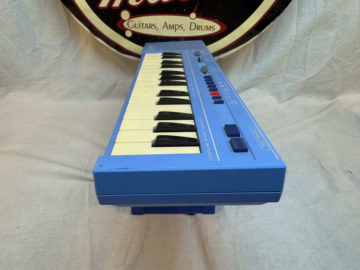 Casio PT-1 PT1 Mini Synthesizer with Box - MIJ Made In Japan - Rare Light Blue Color!