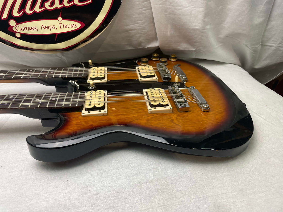 Ibanez Studio Series ST1200 Studio Twin 6/12 Double Neck doubleneck Guitar with Case MIJ Made In Japan 1978 - Brown Sunburst
