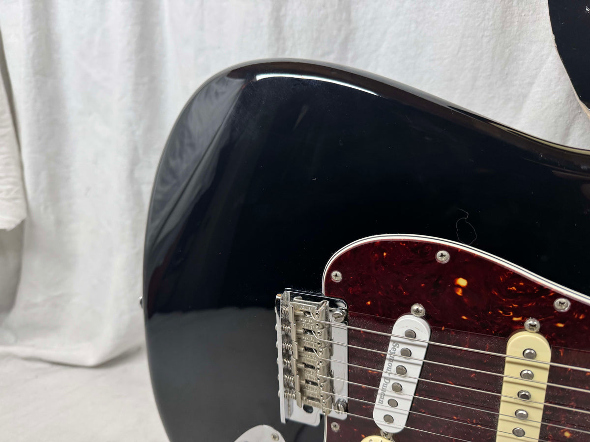 Fender American Professional Stratocaster HSS (modified to SSS) Shawbucker Guitar with Case 2016 - Black / Maple neck