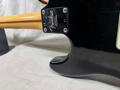 Fender American Professional Stratocaster HSS (modified to SSS) Shawbucker Guitar with Case 2016 - Black / Maple neck