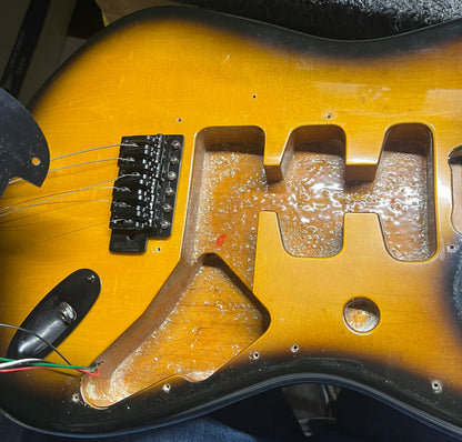 Parts 2012 Fender American Deluxe Stratocaster Neck on Unknown Body with SKB Case