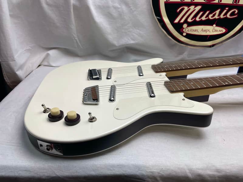Danelectro DB-612 12/6 Doubleneck Semi-Hollowbody Guitar - Image 7