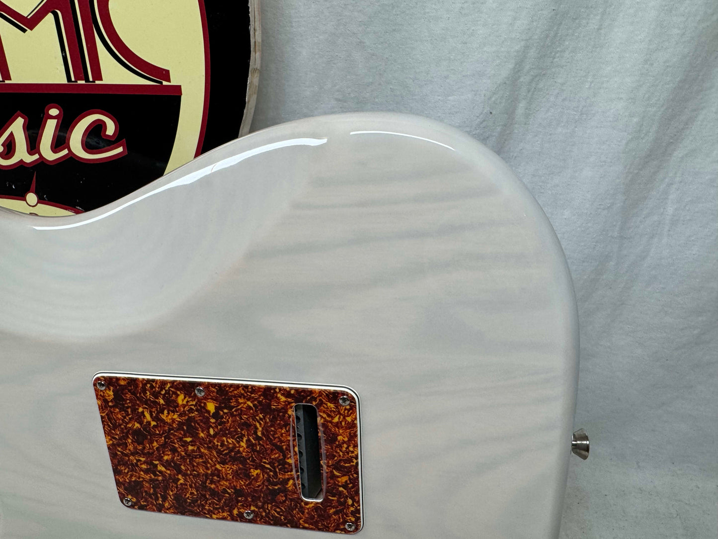 Fender USA Parts Stratocaster Guitar - Deep C shape American Professional II neck on American Professional Thinline Body  - White Blonde / Fender neck
