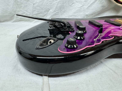Squier by Fender MIJ Made In Japan Stratocaster Guitar with Floyd Rose + EMGs Upgrades + Case - Image 16