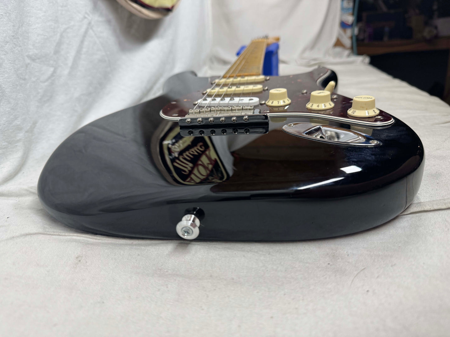 Fender American Professional Stratocaster HSS (modified to SSS) Shawbucker Guitar with Case 2016 - Black / Maple neck